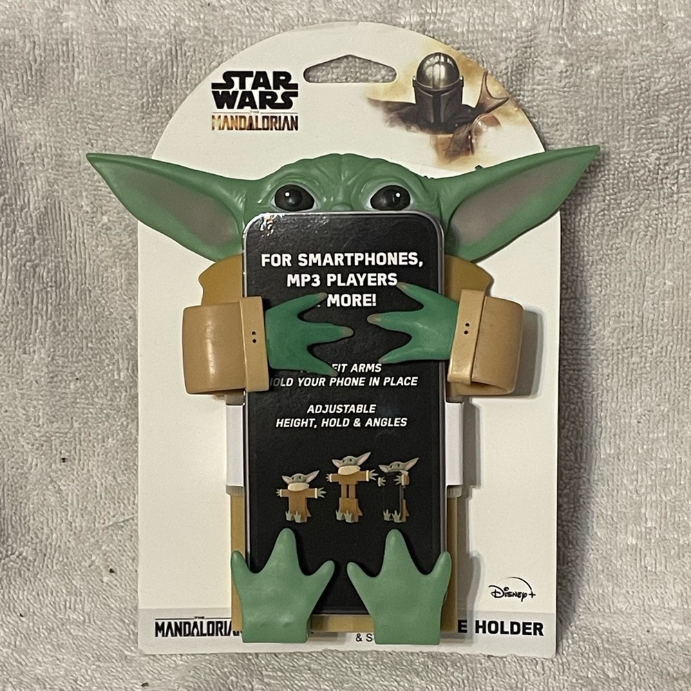 Star Wars Mandalorian Baby Yoda Flexi Phone Holder Stand 4 phone MP3 Disney